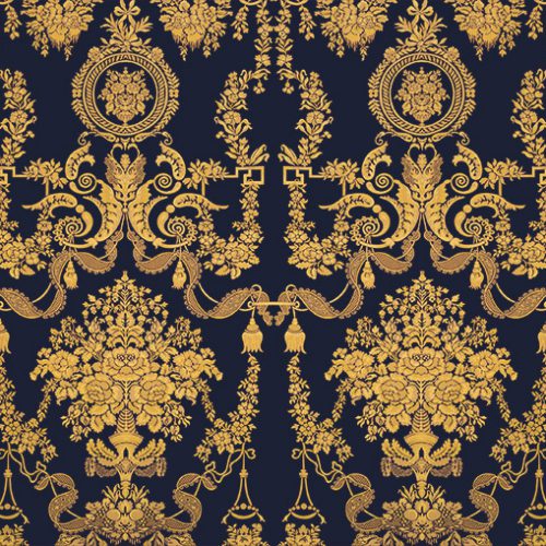 Reale Ribbon Damask Fire Retardant