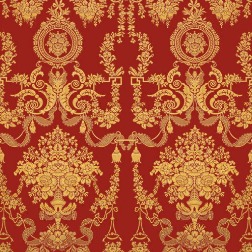 Reale Ribbon Damask Fire Retardant