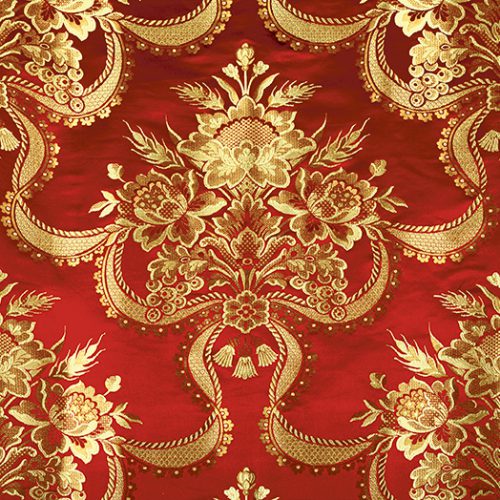 Reale Ribbon Damask Fire Retardant