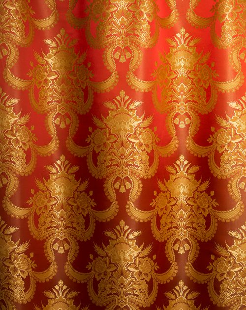 Reale Ribbon Damask Fire Retardant