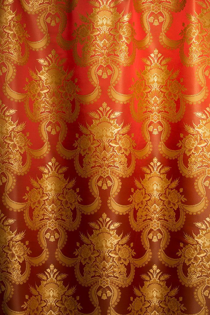 Reale Ribbon Damask Fire Retardant